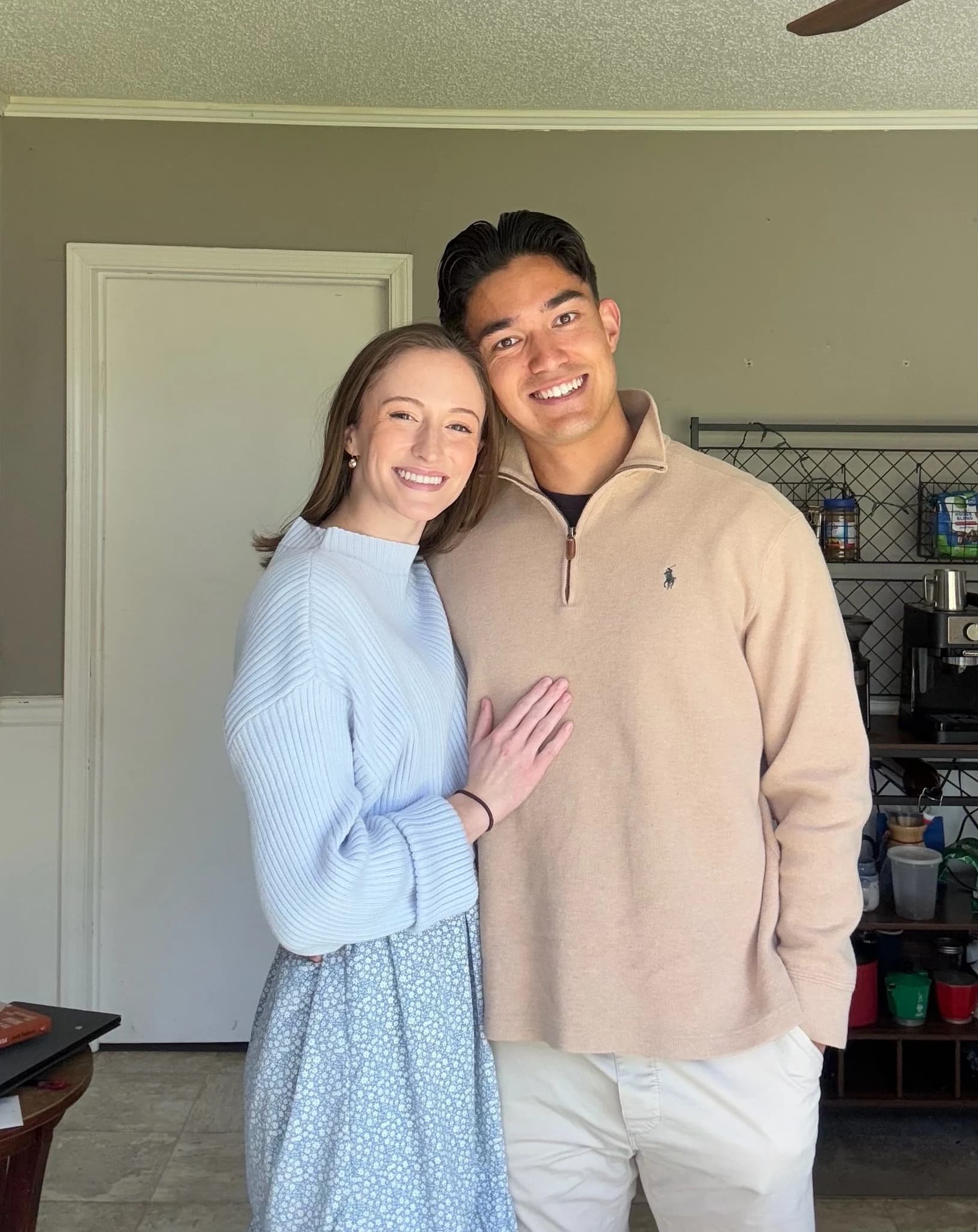 Corley and Oliver’s first photo together
